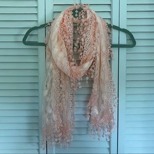 Lacey Pink Scarf/Shawl